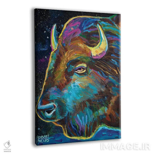 تابلو دکوراتیو گاومیش کهکشانی اثر رابرت فلپس - نمای پرسپکتیو محصول