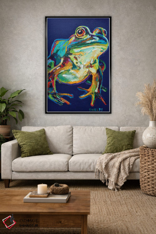 تابلو دکوراتیو قورباغه گاوی اثر رابرت فلپس - D1B