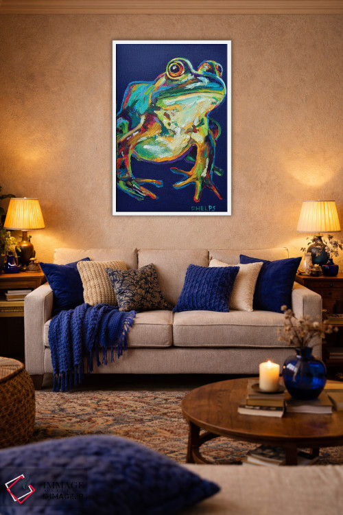 تابلو دکوراتیو قورباغه گاوی اثر رابرت فلپس - D3W