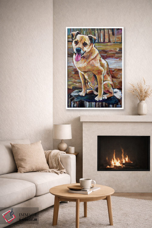 تابلو دکوراتیو شیبا اینو دورگه در جنگل اثر رابرت فلپس - D6W