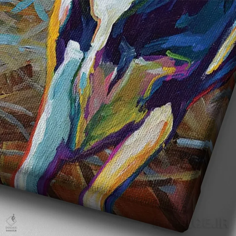 تابلو دکوراتیو باترکاپ در طویله اثر رابرت فلپس - نمای نزدیک بافت بوم