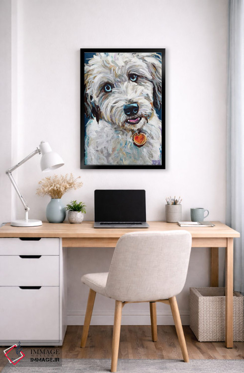 تابلو دکوراتیو آسی دودل با چشم های آبی اثر رابرت فلپس - D6B