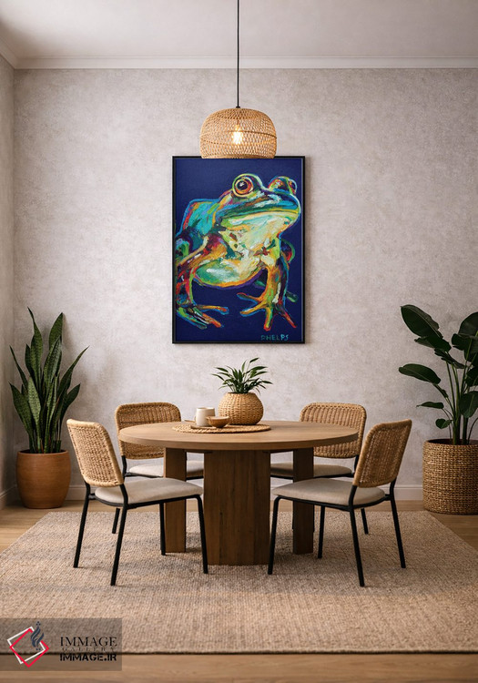 تابلو دکوراتیو قورباغه گاوی اثر رابرت فلپس - D6B