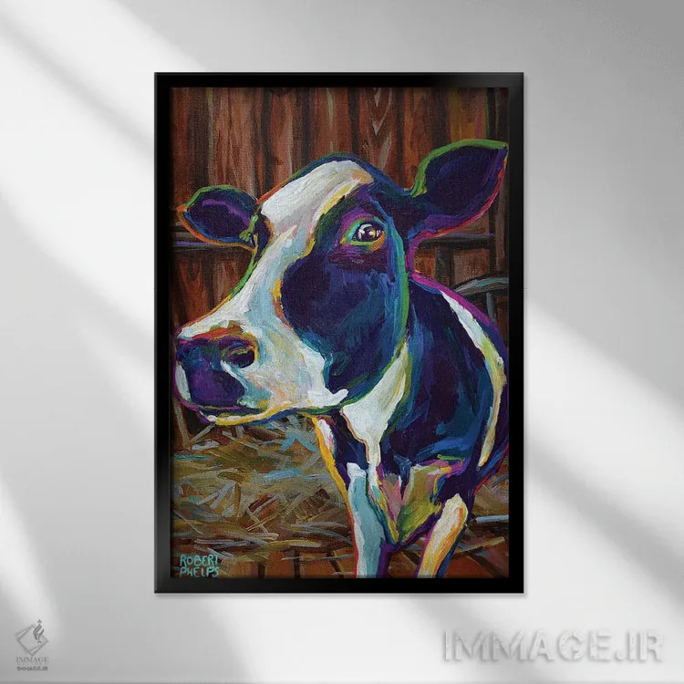 تابلو دکوراتیو باترکاپ در طویله اثر رابرت فلپس - نمای قابدار مشکی