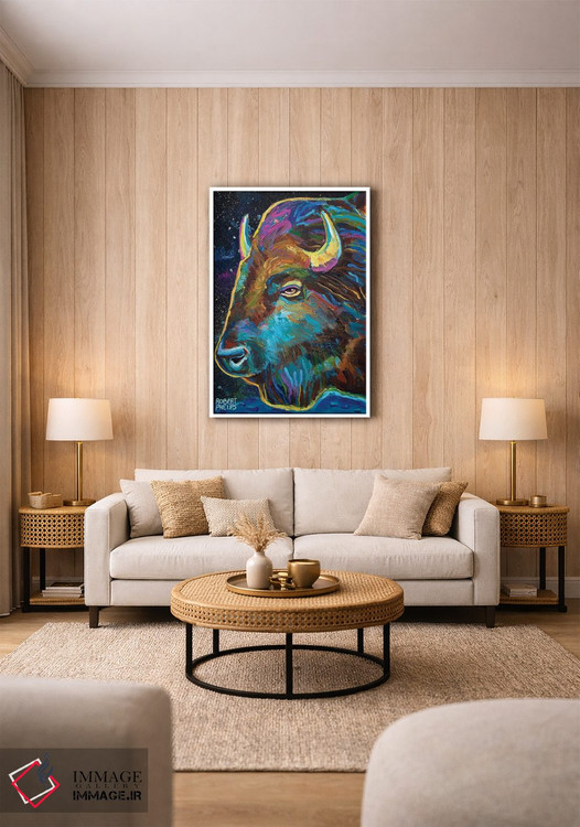 تابلو دکوراتیو گاومیش کهکشانی اثر رابرت فلپس - D1W