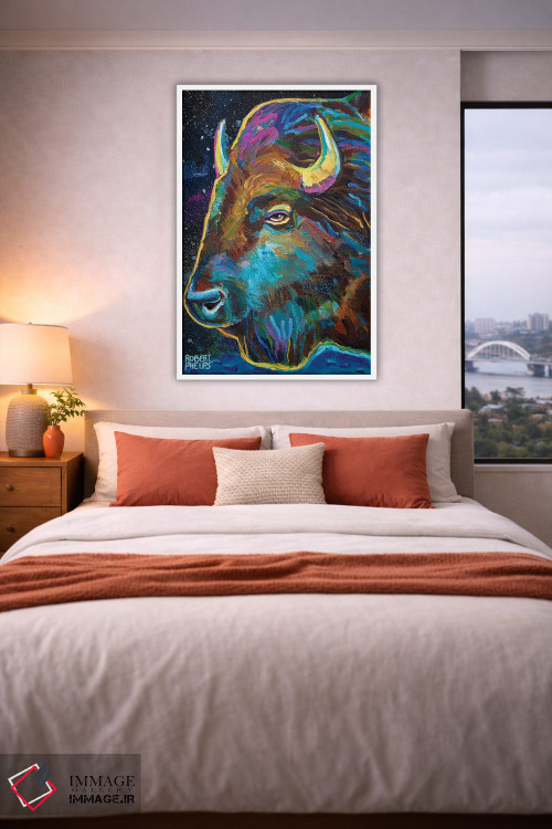 تابلو دکوراتیو گاومیش کهکشانی اثر رابرت فلپس - D3W