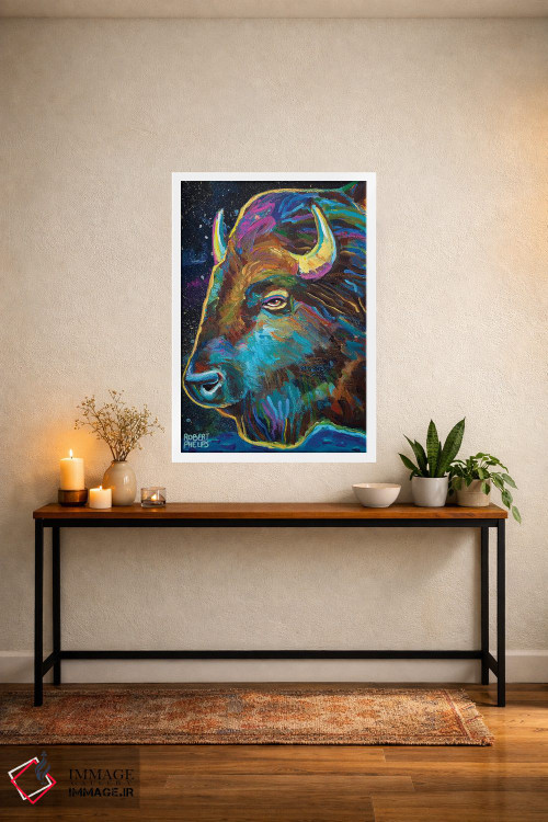 تابلو دکوراتیو گاومیش کهکشانی اثر رابرت فلپس - D2W