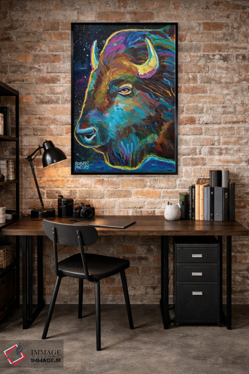 تابلو دکوراتیو گاومیش کهکشانی اثر رابرت فلپس - D4B