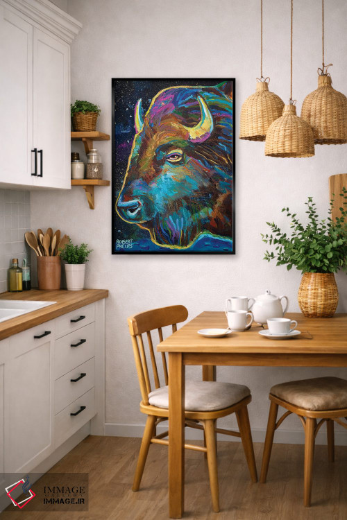 تابلو دکوراتیو گاومیش کهکشانی اثر رابرت فلپس - D6B