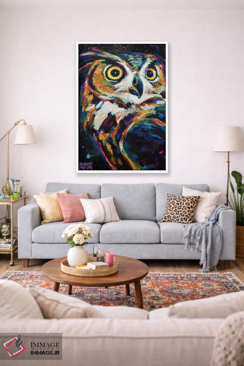 تابلو دکوراتیو جغد شب اثر رابرت فلپس - D1W