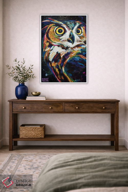 تابلو دکوراتیو جغد شب اثر رابرت فلپس - D2W