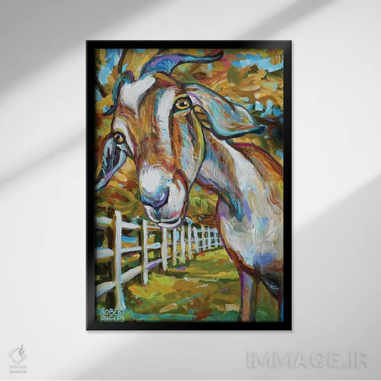 تابلو دکوراتیو ویلبور بز و حصار اثر رابرت فلپس - نمای قابدار مشکی