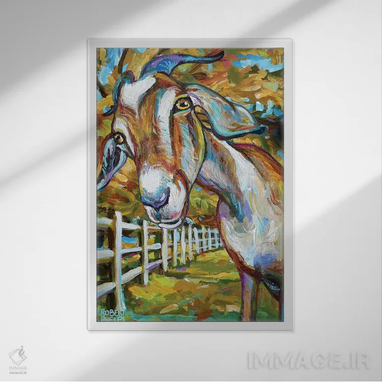 تابلو دکوراتیو ویلبور بز و حصار اثر رابرت فلپس - نمای قابدار سفید