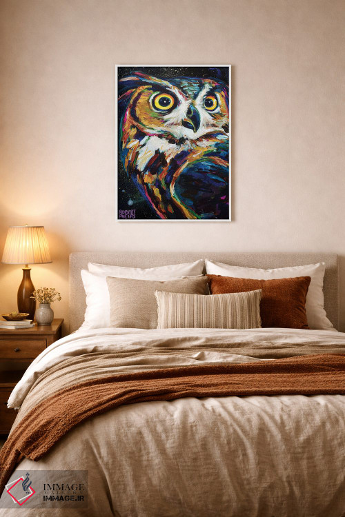 تابلو دکوراتیو جغد شب اثر رابرت فلپس - D5W