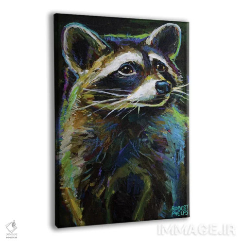 تابلو دکوراتیو راکون اثر رابرت فلپس - نمای پرسپکتیو محصول