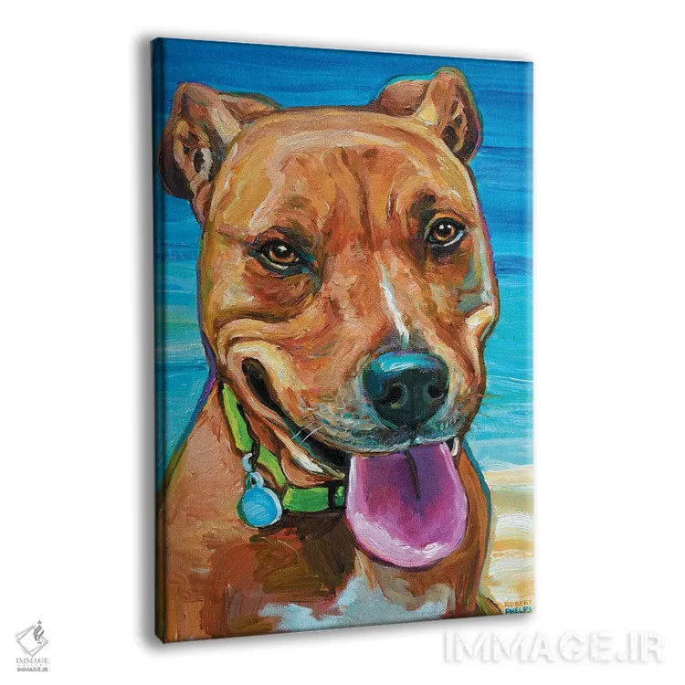 تابلو دکوراتیو سگ ساحلی اثر رابرت فلپس - نمای پرسپکتیو محصول