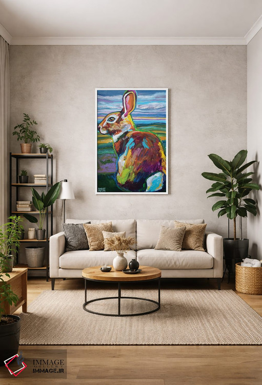 تابلو دکوراتیو خرگوش کوهستانی در سپیده دم اثر رابرت فلپس - D1W