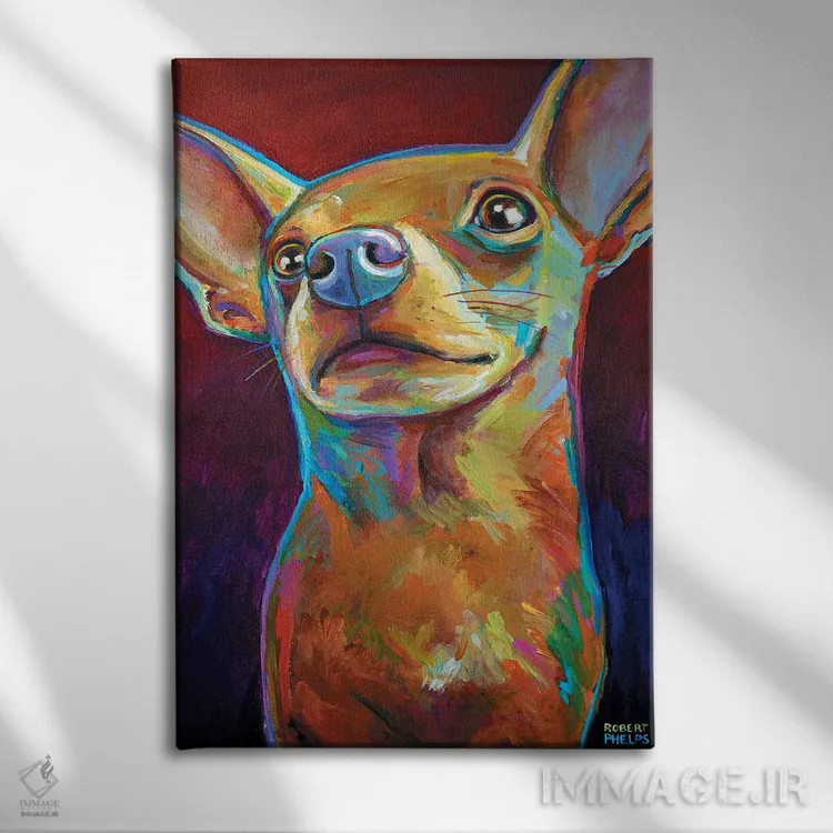 تابلو دکوراتیو چیهواهوآ اثر رابرت فلپس - نمای روبهرو روی دیوار