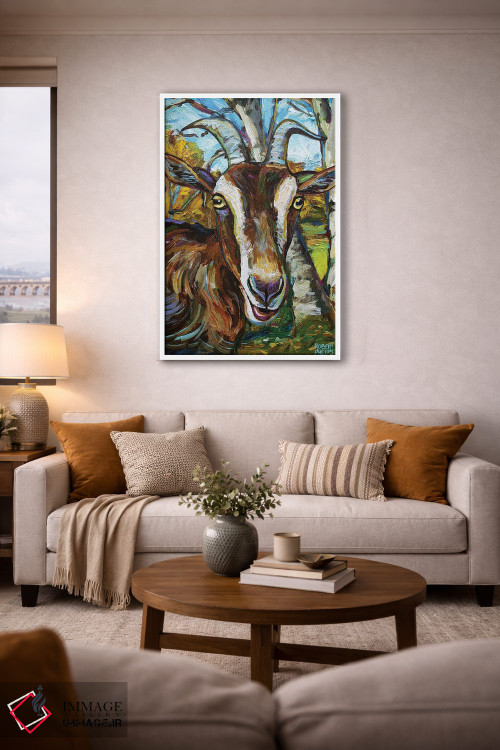 تابلو دکوراتیو بز توگنبرگ و درختان اثر رابرت فلپس - D3W