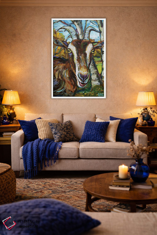 تابلو دکوراتیو بز توگنبرگ و درختان اثر رابرت فلپس - D2W