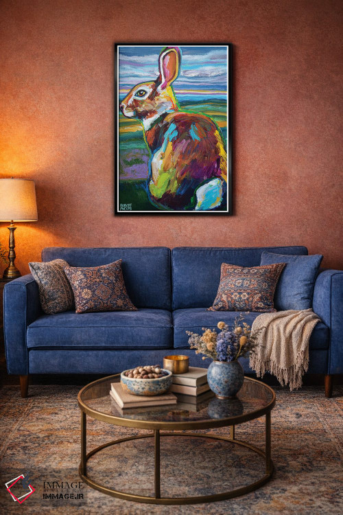 تابلو دکوراتیو خرگوش کوهستانی در سپیده دم اثر رابرت فلپس - D4B