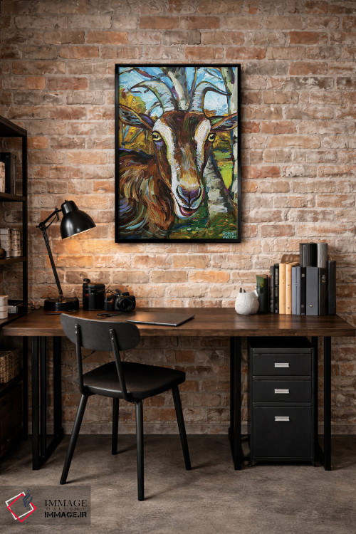 تابلو دکوراتیو بز توگنبرگ و درختان اثر رابرت فلپس - D4B