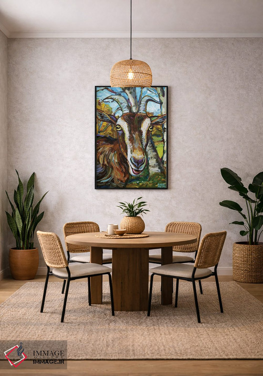 تابلو دکوراتیو بز توگنبرگ و درختان اثر رابرت فلپس - D5B