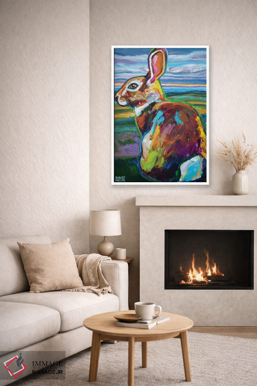 تابلو دکوراتیو خرگوش کوهستانی در سپیده دم اثر رابرت فلپس - D6W