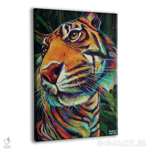 تابلو دکوراتیو ببر جنگلی اثر رابرت فلپس - نمای پرسپکتیو محصول