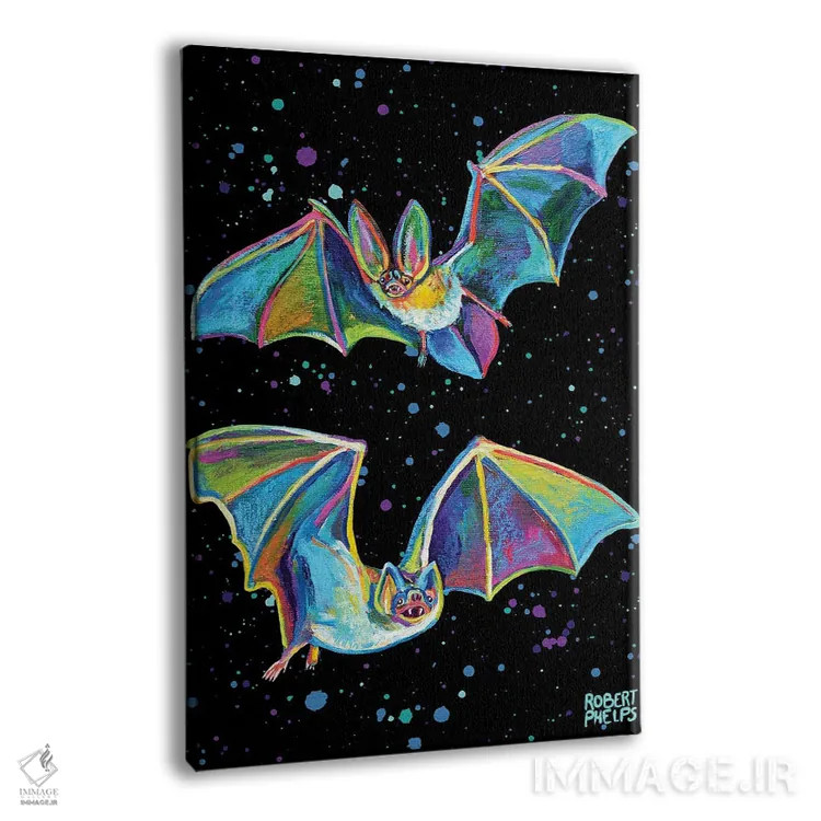 تابلو دکوراتیو خفاش های پارتی اثر رابرت فلپس - نمای پرسپکتیو محصول