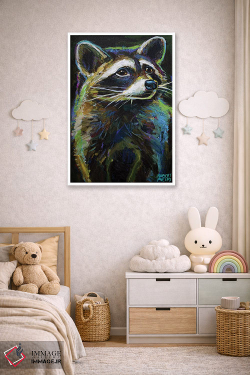 تابلو دکوراتیو راکون اثر رابرت فلپس - D3W