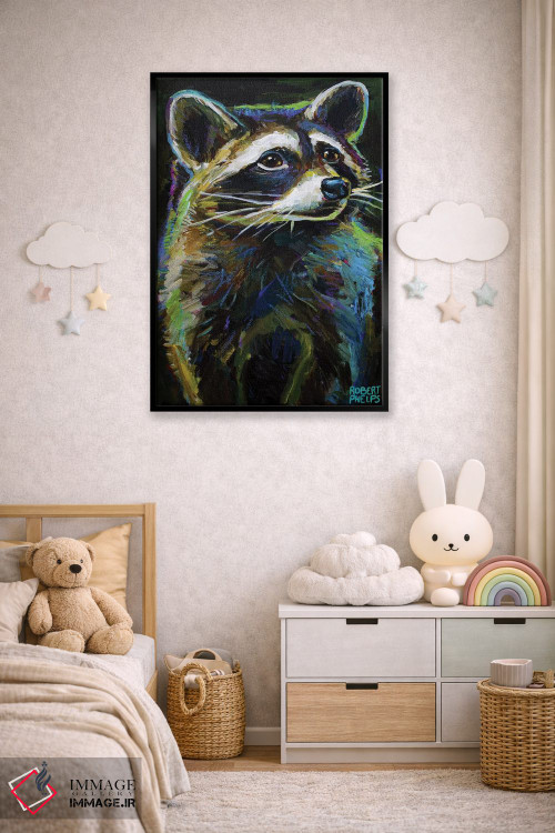 تابلو دکوراتیو راکون اثر رابرت فلپس - D6B