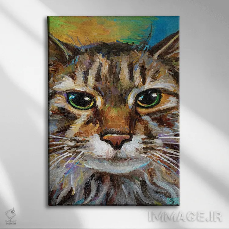 تابلو دکوراتیو گربه مین کون ۲ اثر رابرت فلپس - نمای روبهرو روی دیوار