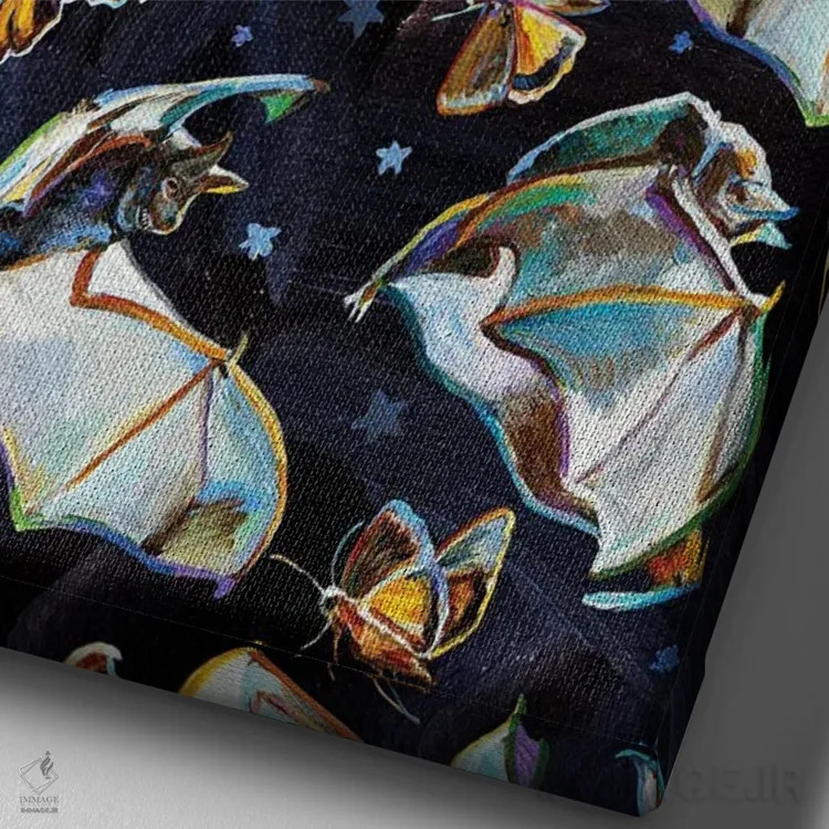 تابلو دکوراتیو شور نیمه شب ۲ اثر رابرت فلپس - نمای نزدیک بافت بوم