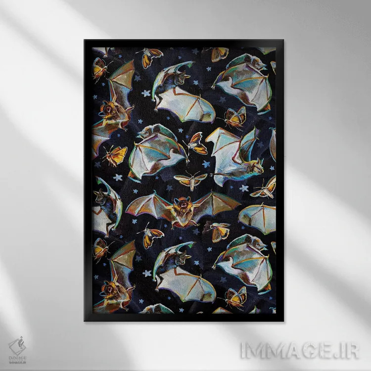 تابلو دکوراتیو شور نیمه شب ۲ اثر رابرت فلپس - نمای قابدار مشکی