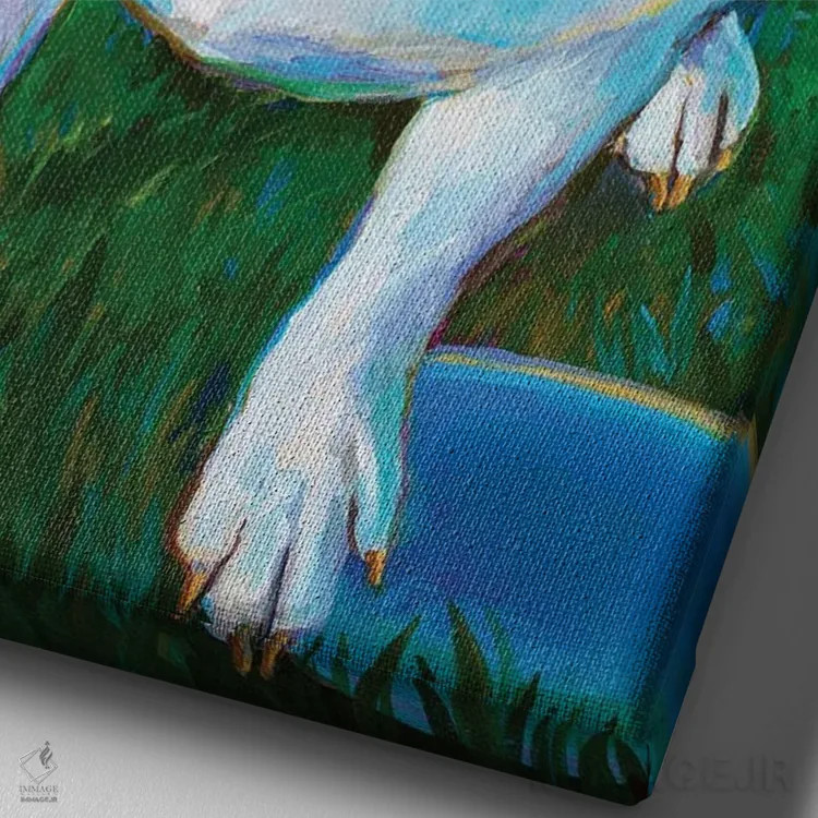 تابلو دکوراتیو بابا ۱ اثر رابرت فلپس - نمای نزدیک بافت بوم