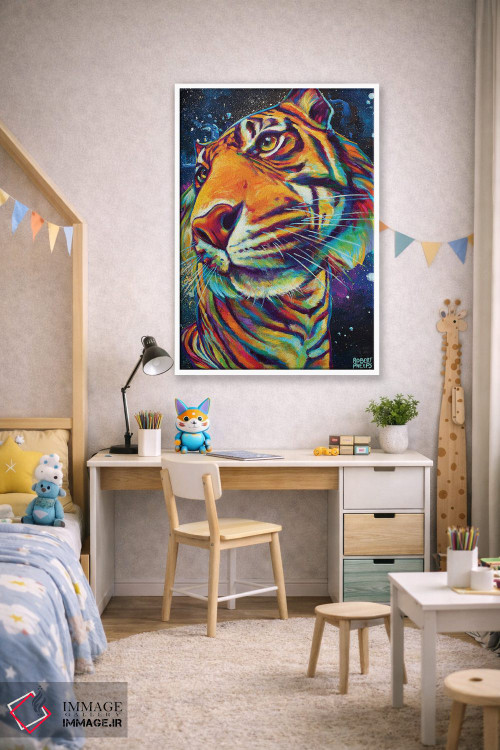 تابلو دکوراتیو ببر کهکشانی اثر رابرت فلپس - D1W