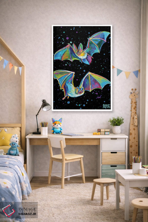 تابلو دکوراتیو خفاش های پارتی اثر رابرت فلپس - D1W