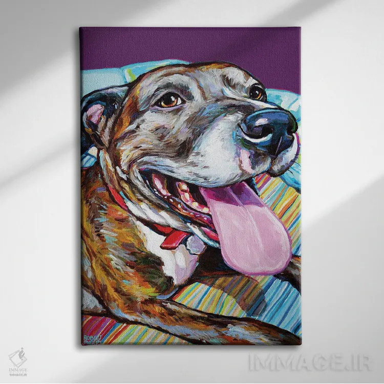 تابلو دکوراتیو پارکر پیتبول اثر رابرت فلپس - نمای روبهرو روی دیوار