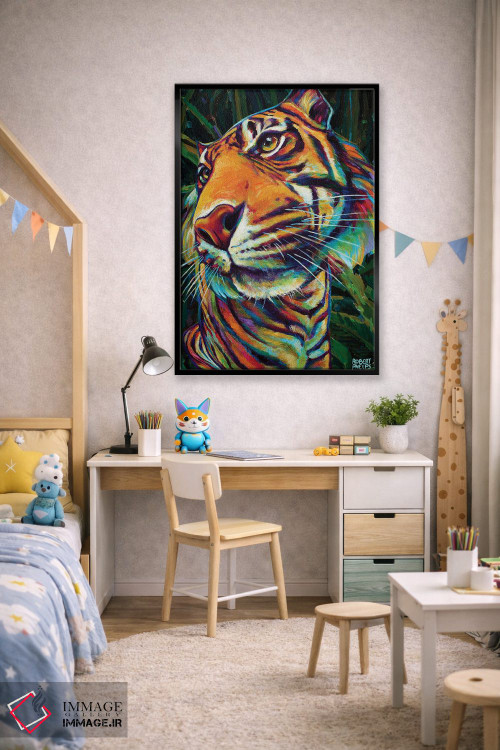 تابلو دکوراتیو ببر جنگلی اثر رابرت فلپس - D2B