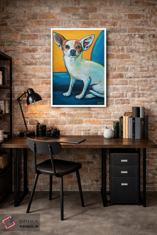 تابلو دکوراتیو چیهواهوآ روی صندلی اثر رابرت فلپس - D2W