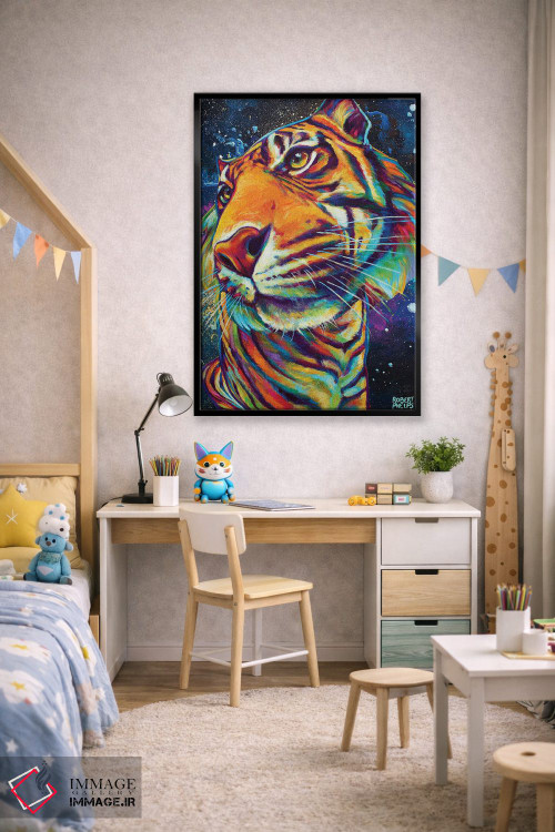 تابلو دکوراتیو ببر کهکشانی اثر رابرت فلپس - D2B