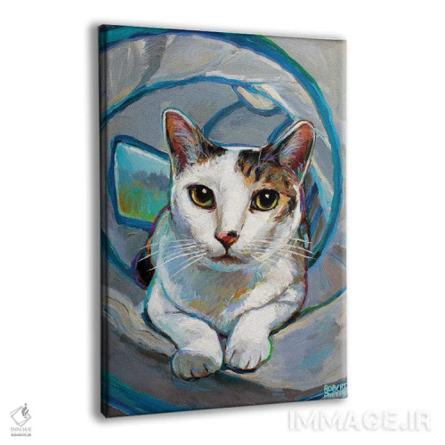تابلو دکوراتیو بچه گربه تونلی ۱ اثر رابرت فلپس - نمای پرسپکتیو محصول