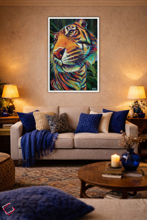 تابلو دکوراتیو ببر جنگلی اثر رابرت فلپس - D3W