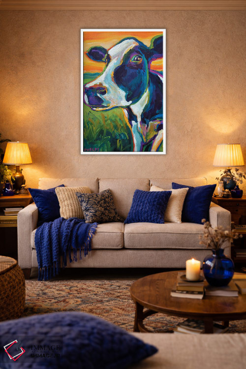 تابلو دکوراتیو گاو اثر رابرت فلپس - D3W