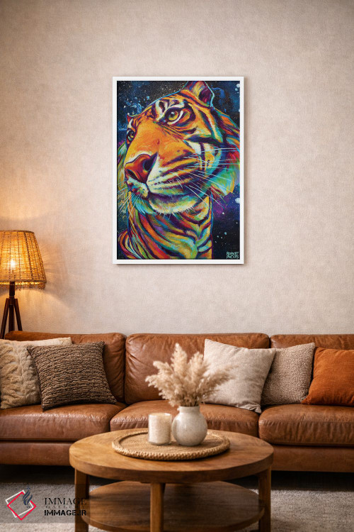 تابلو دکوراتیو ببر کهکشانی اثر رابرت فلپس - D3W