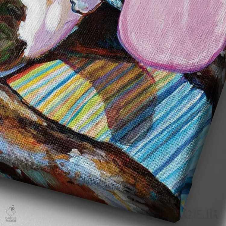 تابلو دکوراتیو پارکر پیتبول اثر رابرت فلپس - نمای نزدیک بافت بوم