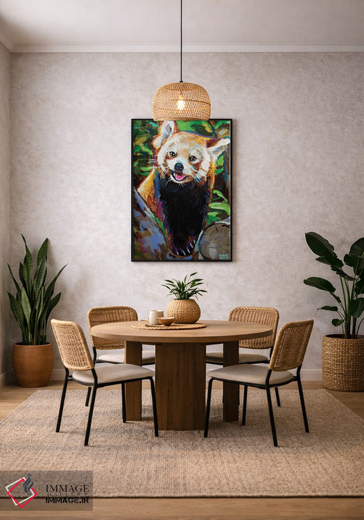 تابلو دکوراتیو پاندای قرمز اثر رابرت فلپس - D3B