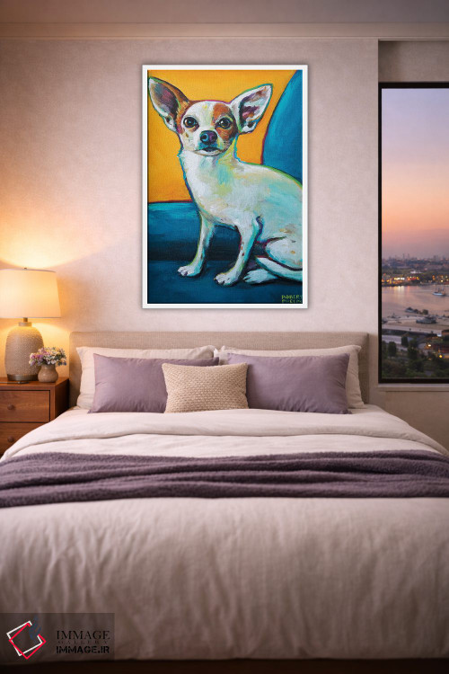 تابلو دکوراتیو چیهواهوآ روی صندلی اثر رابرت فلپس - D4W