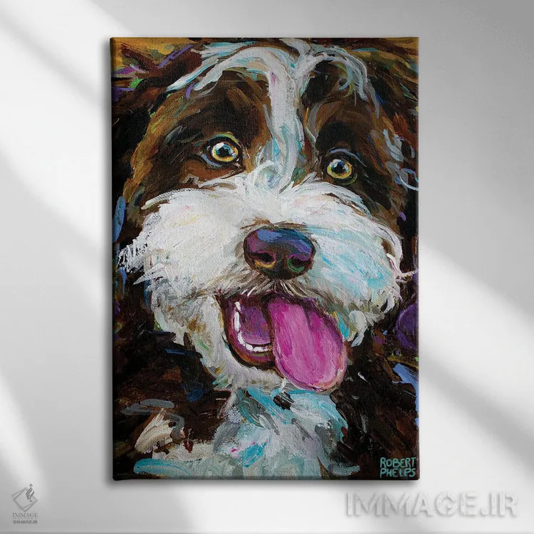 تابلو دکوراتیو آسی دودل شاد ۱ اثر رابرت فلپس - نمای روبهرو روی دیوار